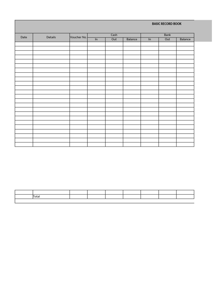 Basic Record Book Template | PDF