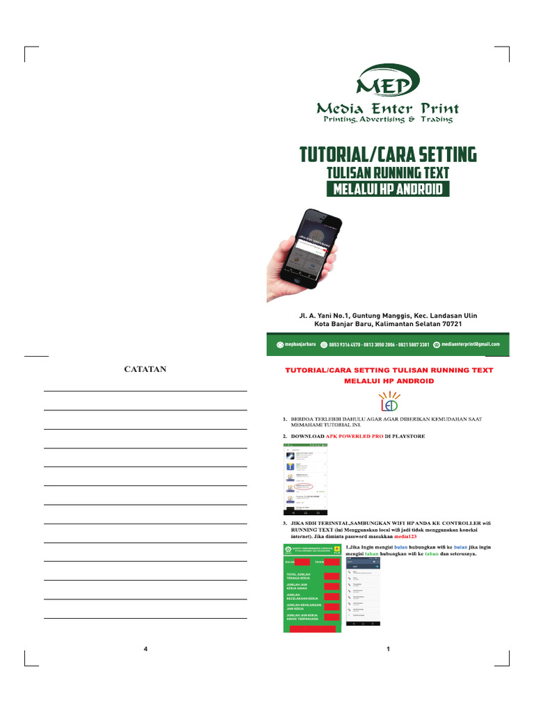 Tutorial Runing Text PLN | PDF