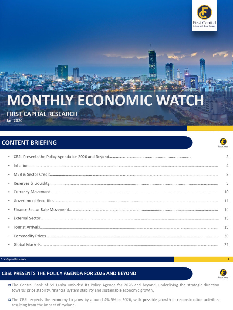 Monthly Economic Watch - January 2026 | PDF | Inflation | Bonds (Finance)