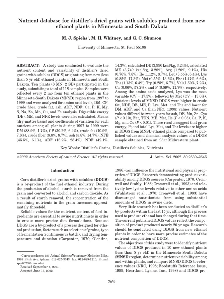 ansci%2F80.10.2639 | PDF | Nutrients | Biochemistry