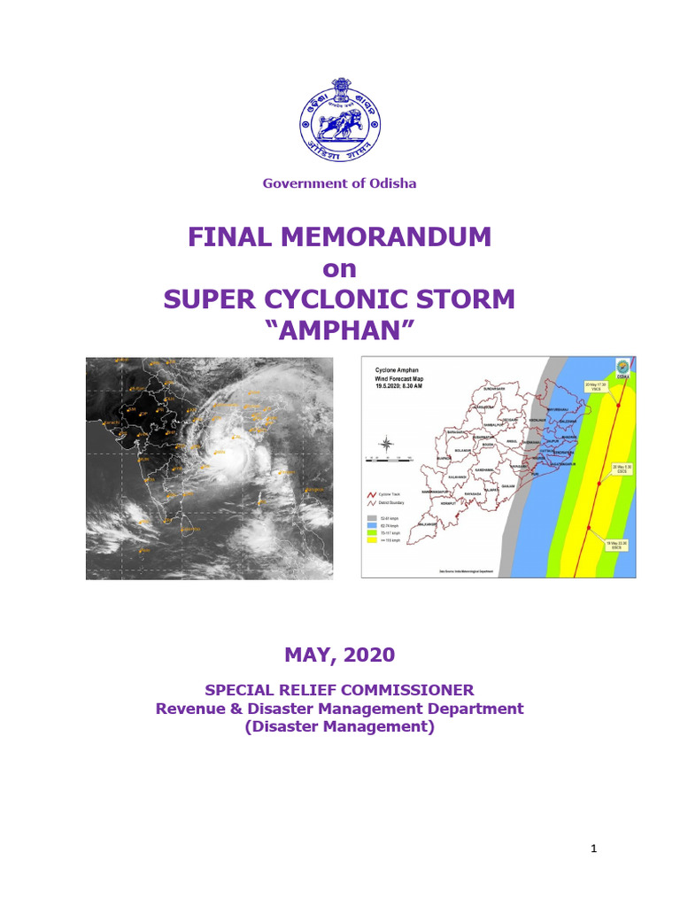Odisha Super Cyclone Amphan Report | PDF | Tropical Cyclones | Tropical ...