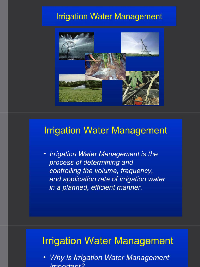 Irrigation Water Management | PDF
