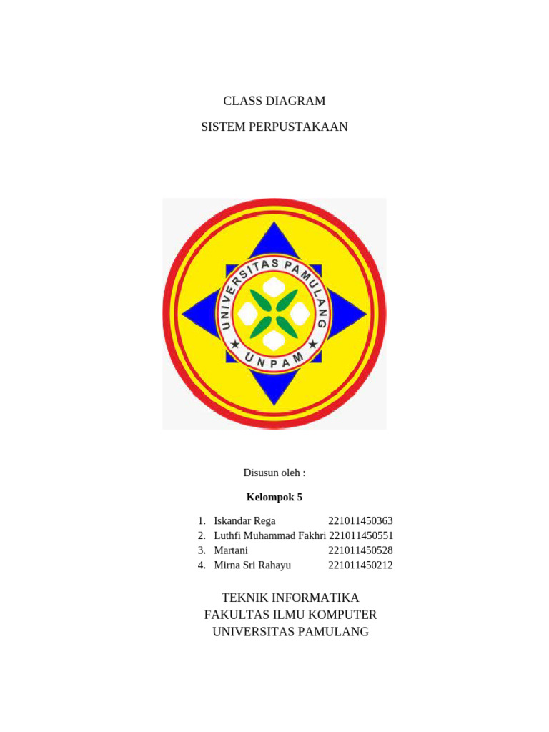 Gallery Detail: Class Diagram Sistem Perpustakaan Kelompok 5