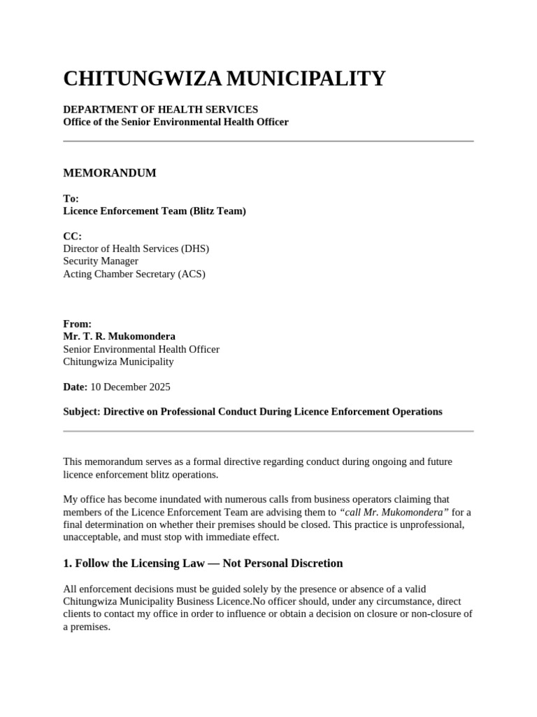 Directive on Licence Enforcement Conduct | PDF | License | Regulatory ...