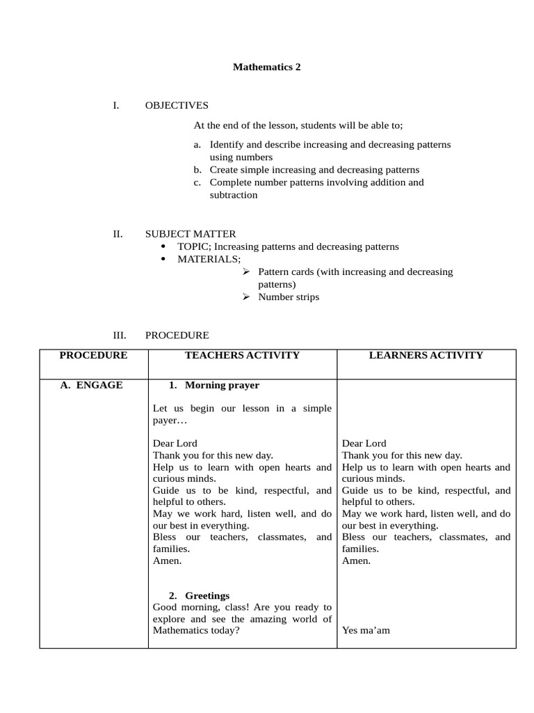Understanding Number Patterns: Increase & Decrease | PDF | Subtraction ...