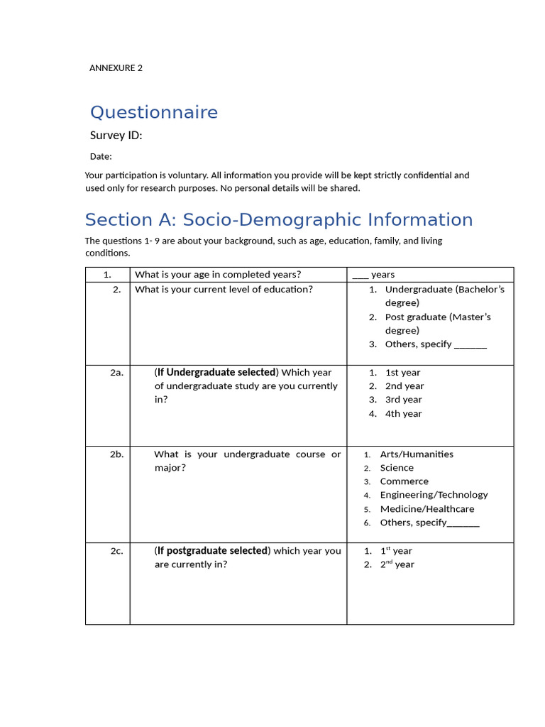 Menstrual Health Survey for College Girls | PDF | Menstruation ...