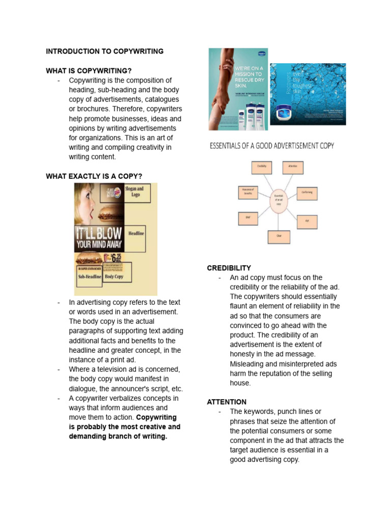 Essential Copywriting Techniques Guide | PDF | Copywriting | Advertising