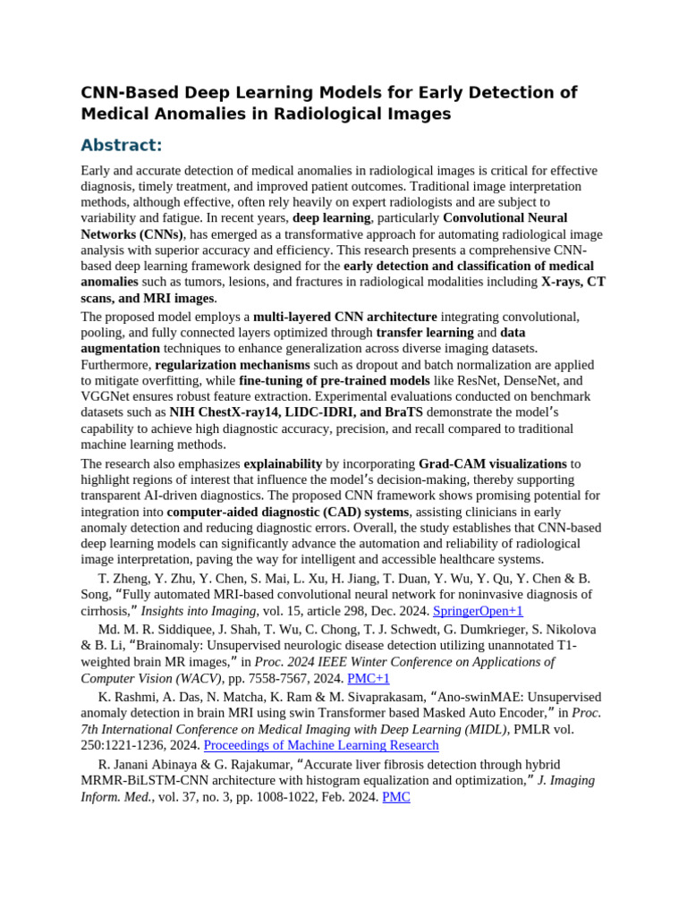 Phd Abstract Bavani | PDF | Radiology | Deep Learning