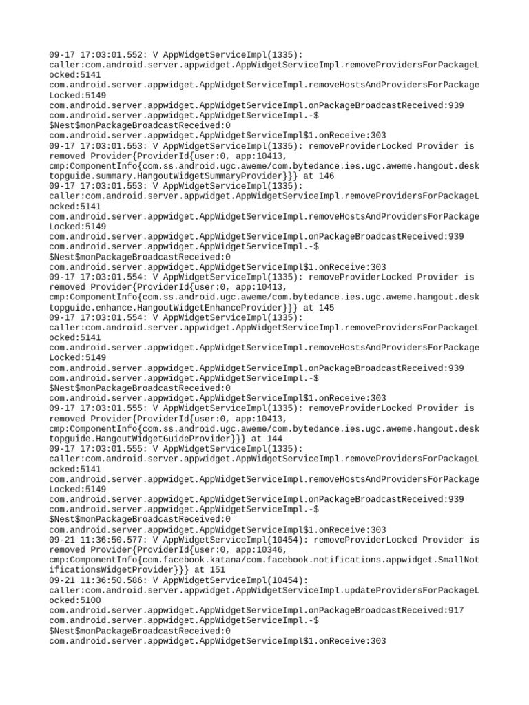 Appwidget History Log1 | PDF | Embedded Linux Distributions | Mobile Linux