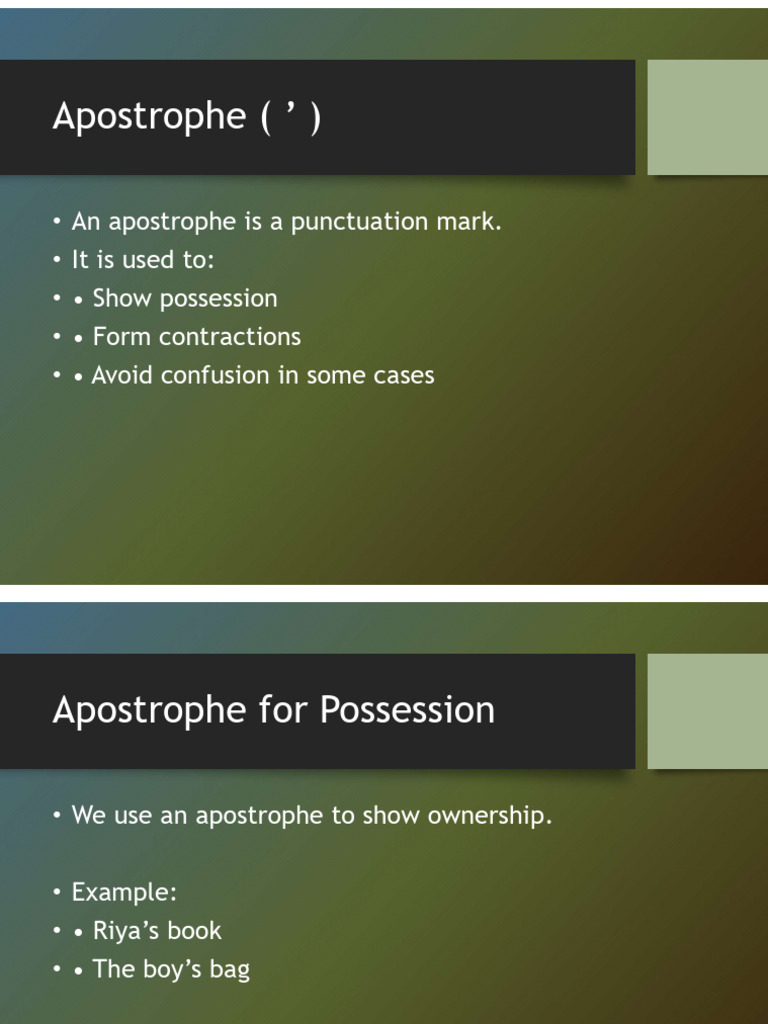 apostrophe | PDF