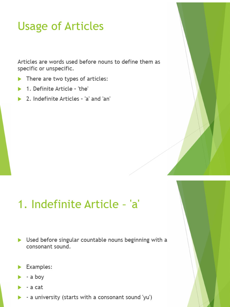 articles | PDF | Noun | Grammatical Number