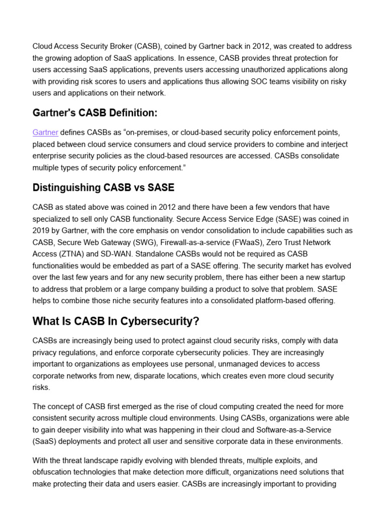 Understanding Cloud Access Security Brokers | PDF | Cloud Computing ...