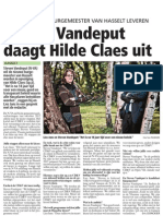 HBVL - Steven Vandeput Daagt Hilde Claes Uit