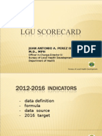 Final LGU Scorecard Indicators 2012-2016 As of April 19