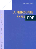 La philosophie analytique - Jean-Gérard Rossi