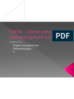 Faktor – faktor yang mempengaruhi komunikasi