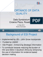 Importance of Data Quality Anova ESI