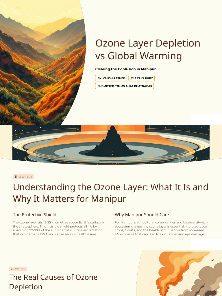 Ozone Depletion vs. Climate Change in Manipur | PDF | Ozone Depletion ...