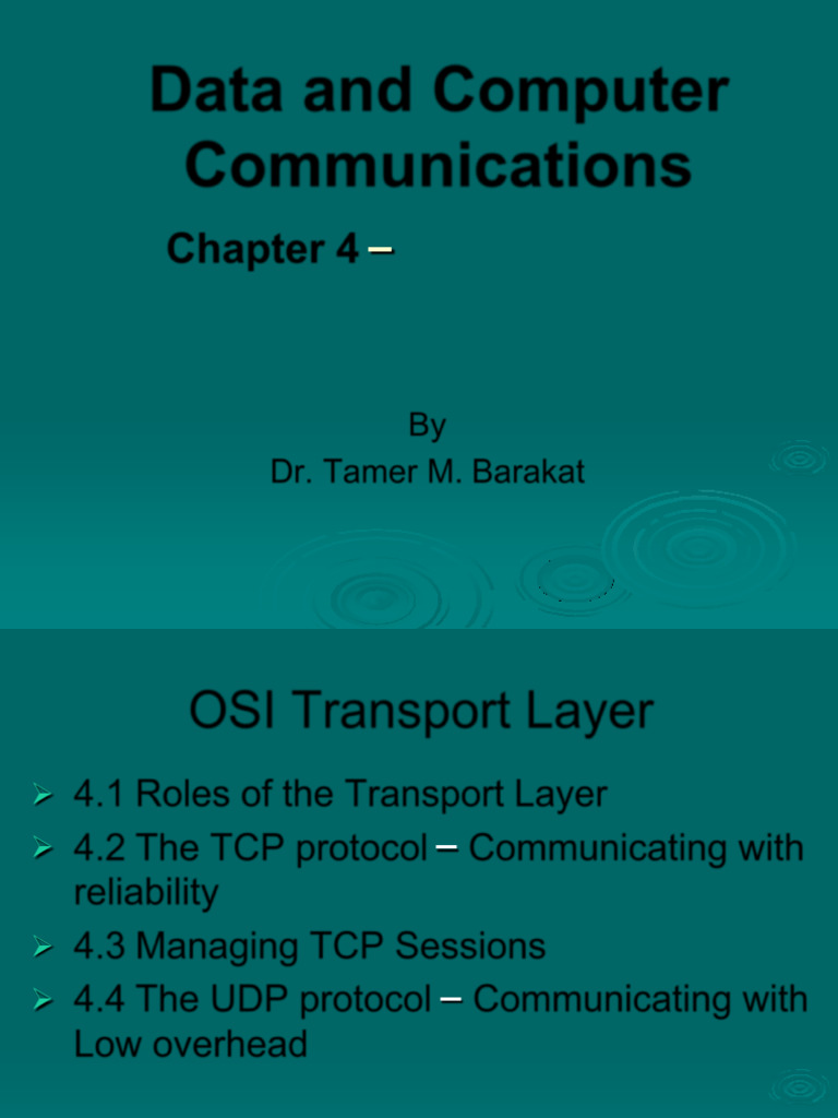 Chapter #5-Transport Layer | PDF | Transmission Control Protocol | Port ...