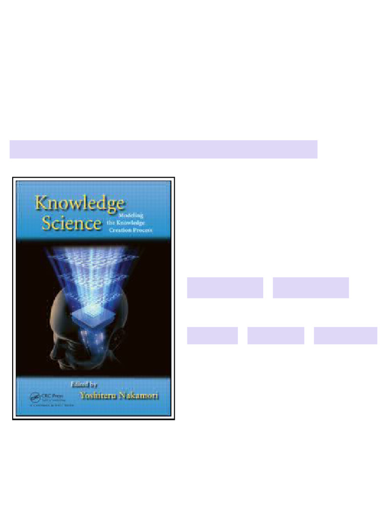 Knowledge Science Modeling the Knowledge Creation Process 1st Edition ...