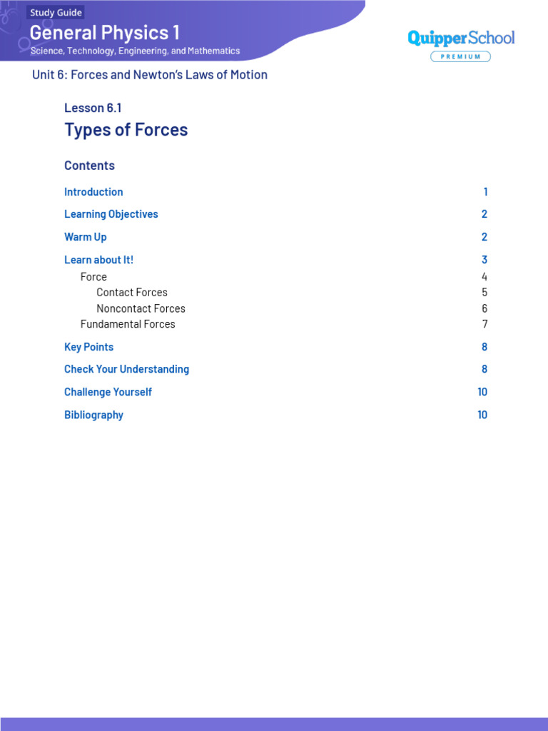 Types of Forces | PDF | Force | Fundamental Interaction