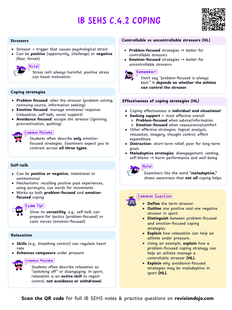 Coping Strategies for Stress in Sports | PDF | Stress (Biology ...