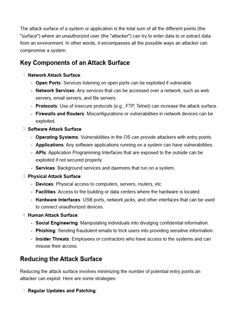 Attack Surface | PDF | Security | Computer Security