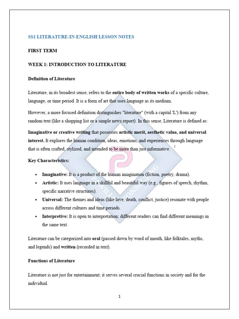 Introduction to Literature Concepts | PDF | Mark Antony | Poetry