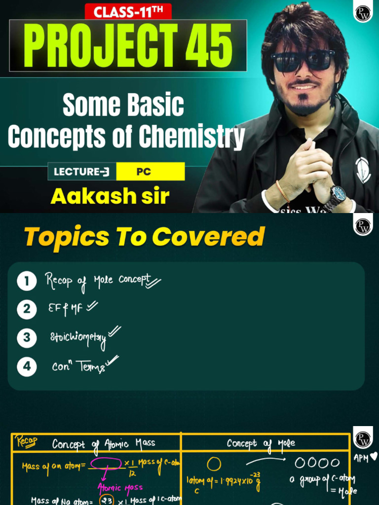 Physical Chemistry - Some Basic Concepts of Chemistry 03 Class Notes | PDF