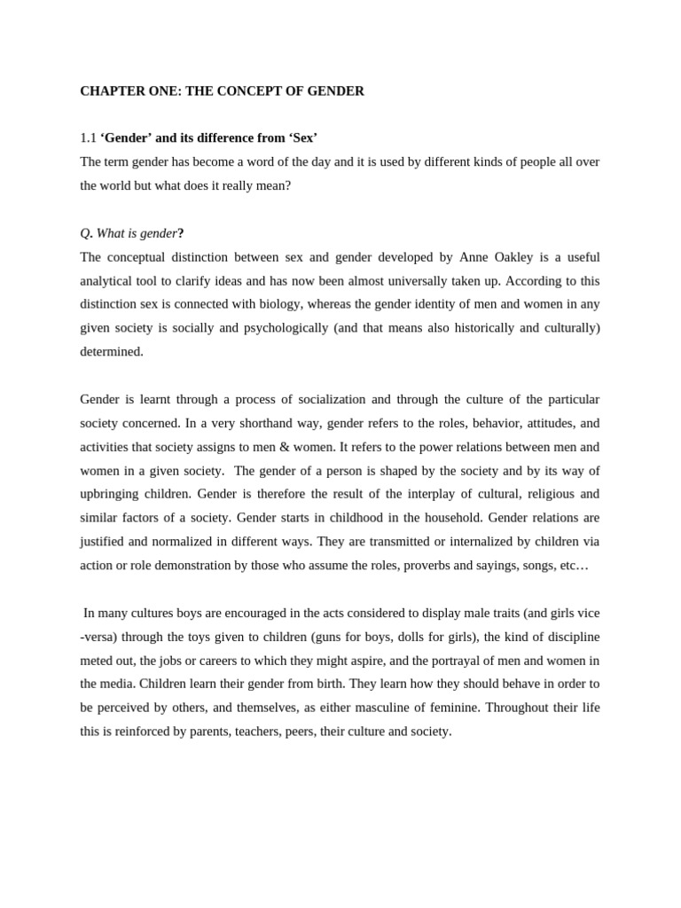 Understanding Gender vs. Sex Differences | PDF | Feminism | Gender Studies