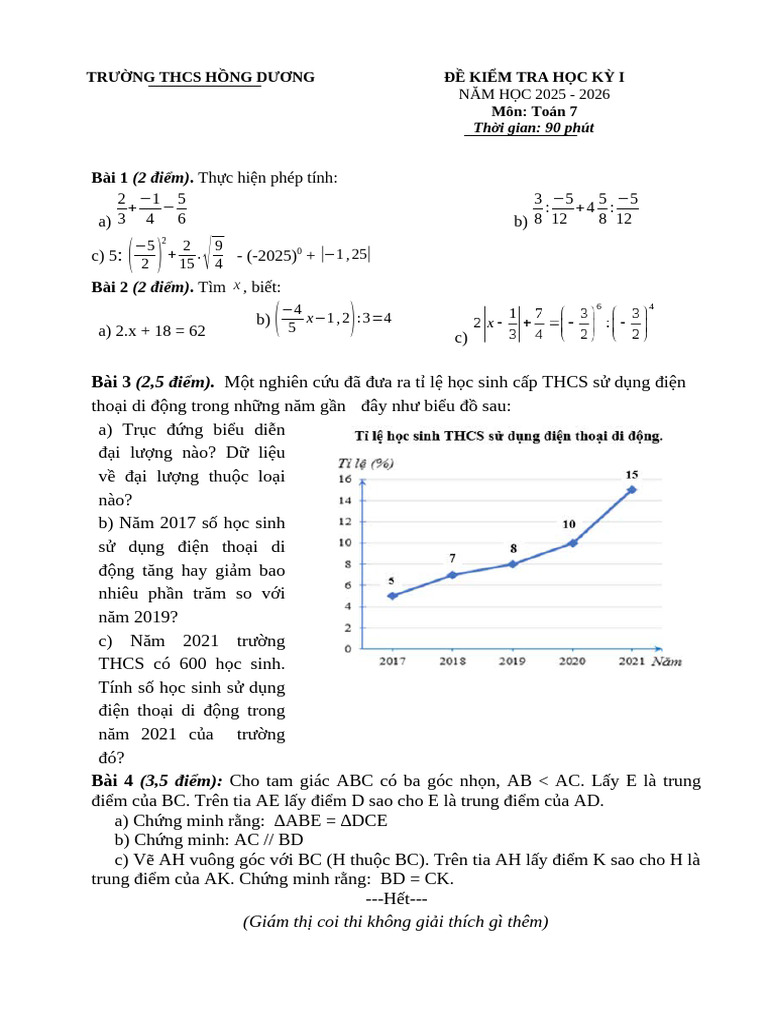 De CK Toan 7 Nam 2025 2026 | PDF