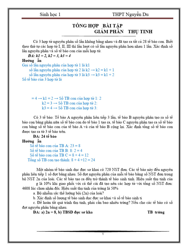Sinh Hc 10 GV Phan Thanh Huy THPT Nguy | PDF