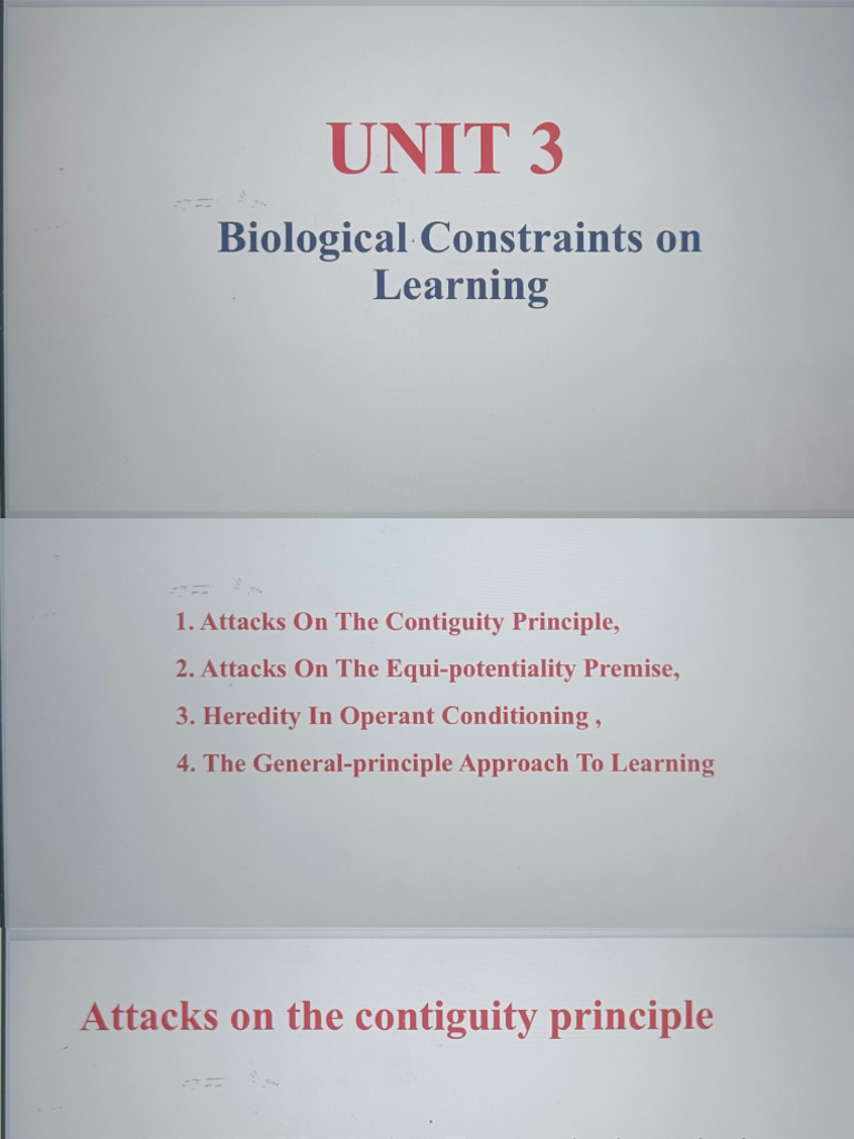 Biological Constraints on Learning | PDF | Psychological Concepts ...