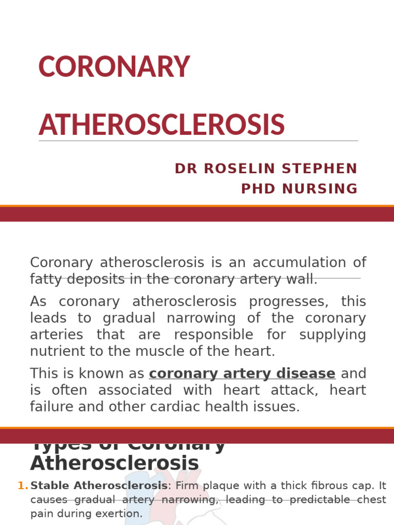 Understanding Coronary Atherosclerosis | PDF | Atherosclerosis ...