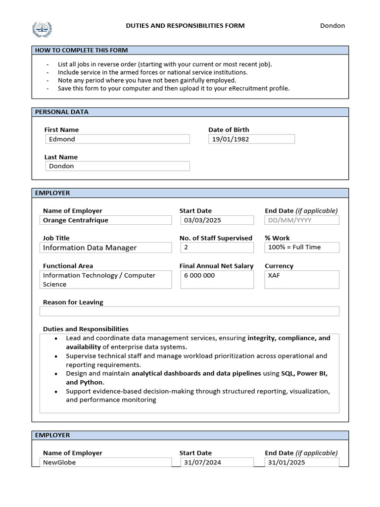 Duties and Responsibilities Overview | PDF | Databases | Share Point