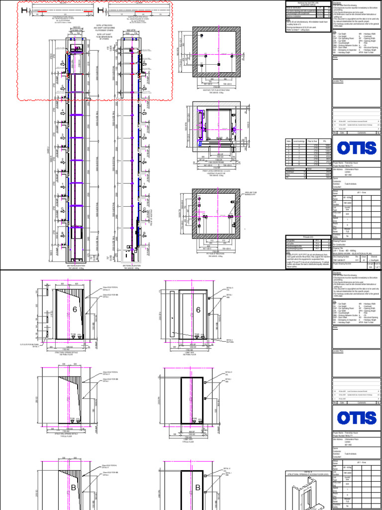 Elevator Construction Plans and Details | PDF | Elevator