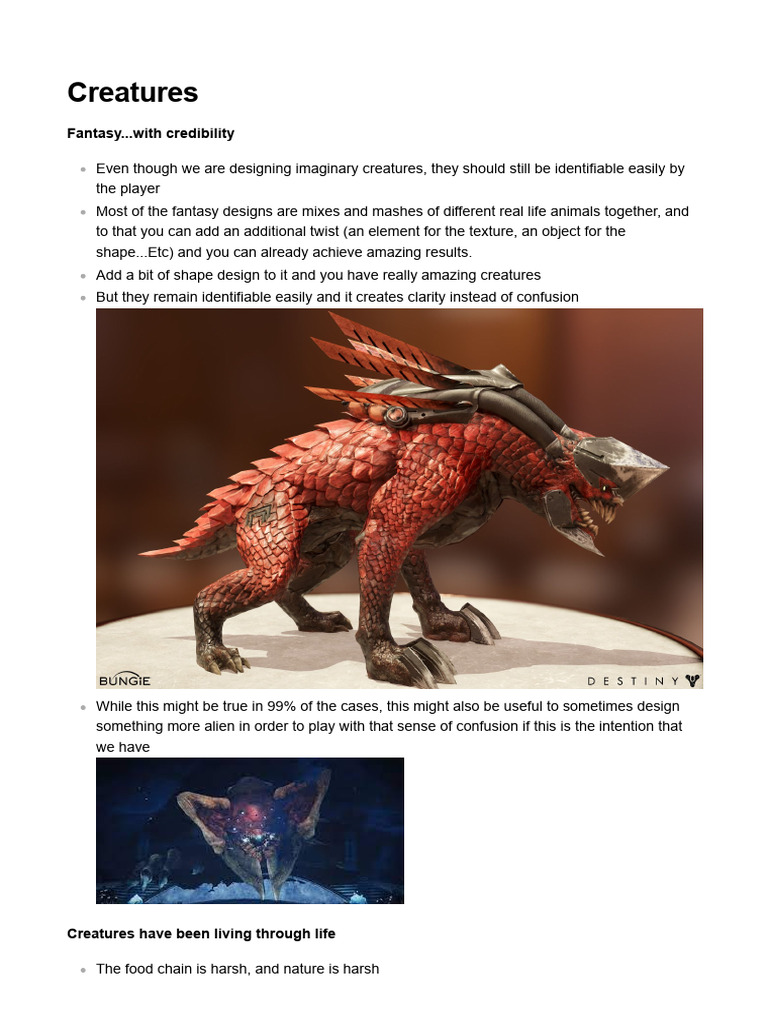 Designing Credible Fantasy Creatures | PDF