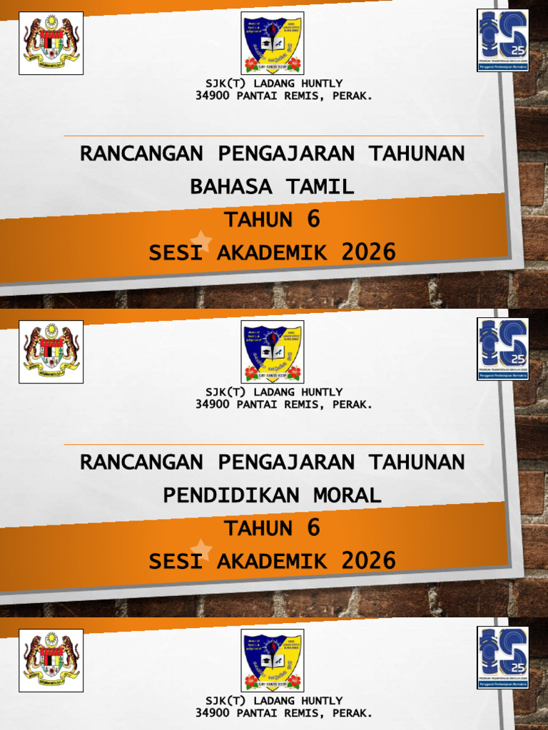 Cover Matapelajaran RPT - PPTX PJ SJKTLWCB | PDF