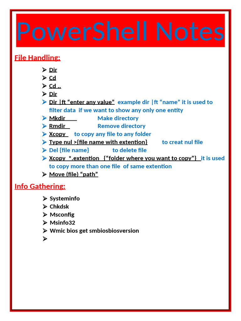 Essential PowerShell File Commands Guide | PDF