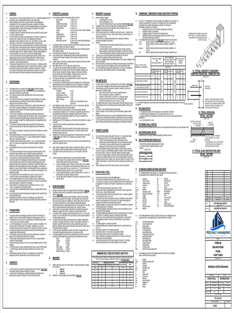 Structural Engineering Specifications | PDF | Concrete | Structural ...
