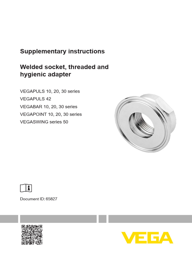 65827 en Supplementary Instructions Welded Socket Thread and Hygiene ...