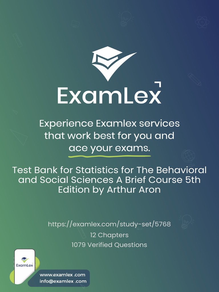 Test Bank for Statistics for the Behavioral and Social Sciences a Brief ...