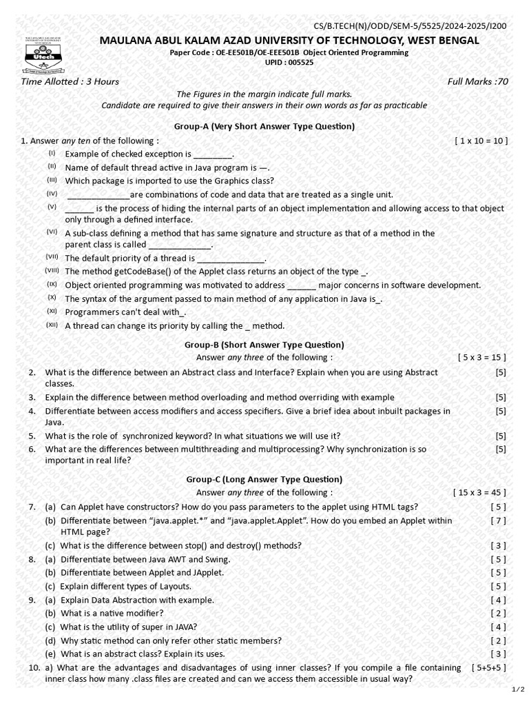 5525_60962_I200 | PDF | Class (Computer Programming) | Method (Computer ...