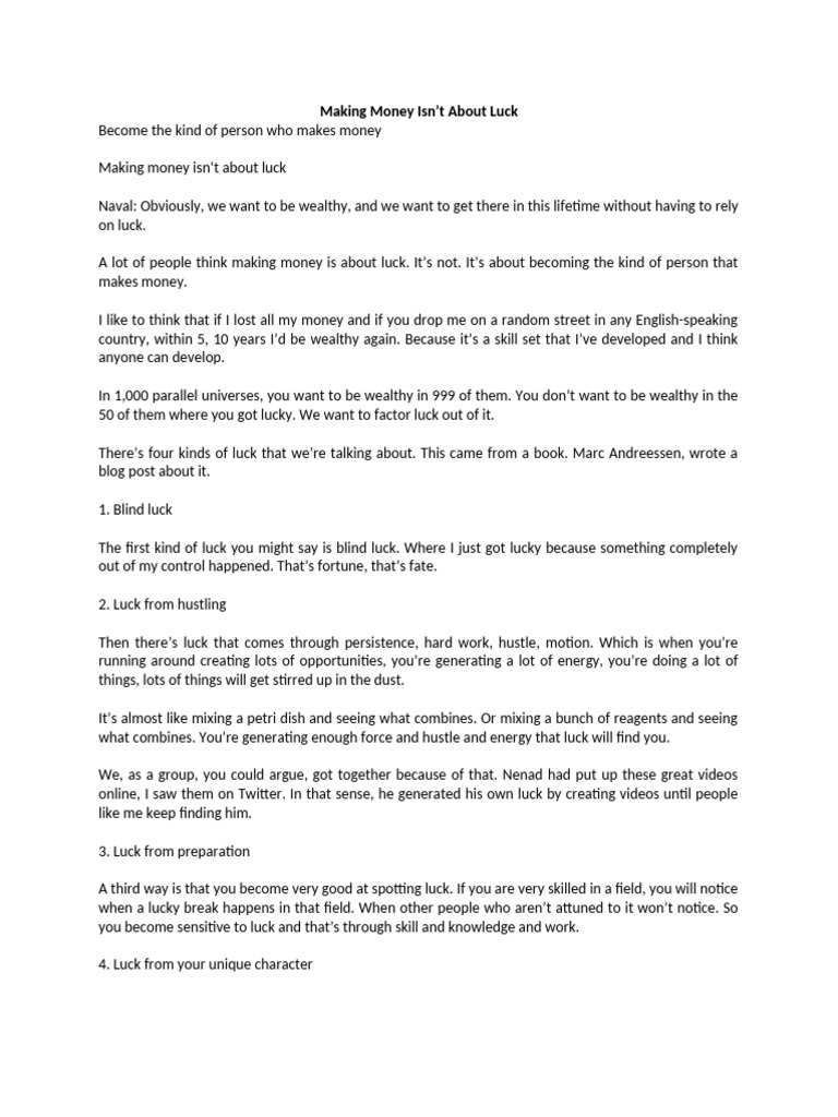 4 | PDF | Luck