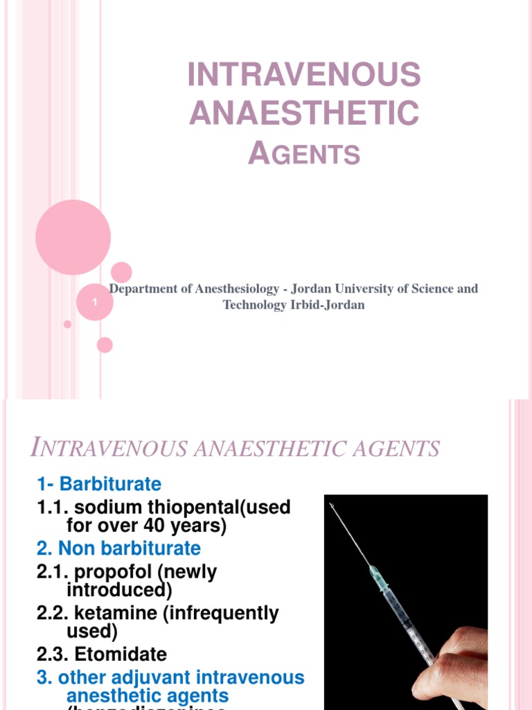 Intravenous Anesthetic Agents Midazolam Anesthesia