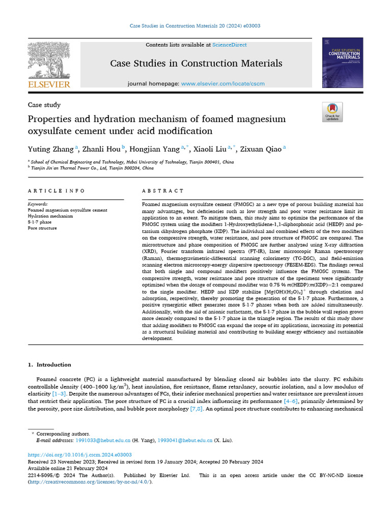 24_OS_Properties and Hydration Mechanism of Foamed Magnesium | PDF ...