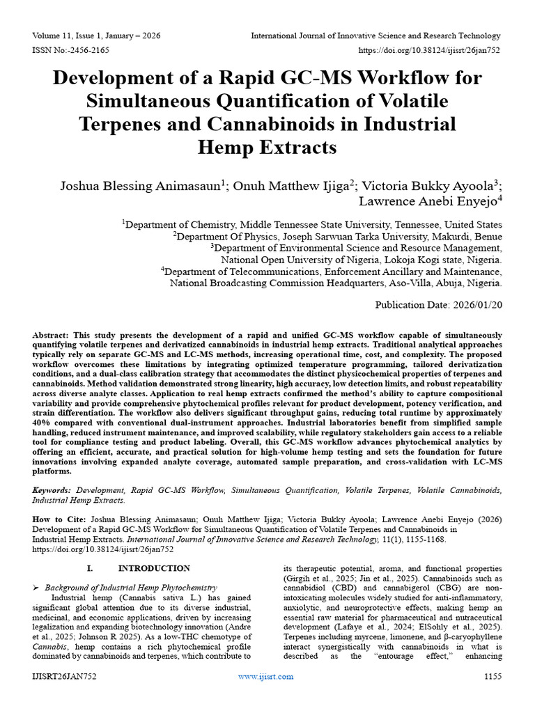 Development of a Rapid GC-MS Workflow for Simultaneous Quantification ...