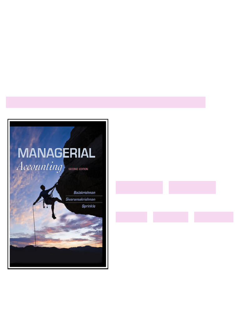 Test Bank for Managerial Accounting, 2nd Edition, Ramji Balakrishnan ...