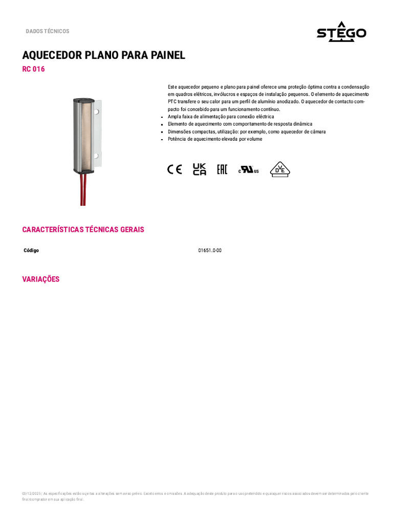 RC016 Datasheet PT | PDF | Eletricidade