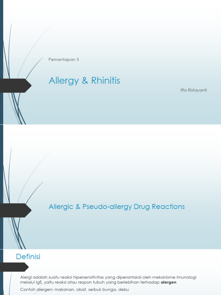 Reaksi Alergi dan Rhinitis: Panduan Lengkap | PDF